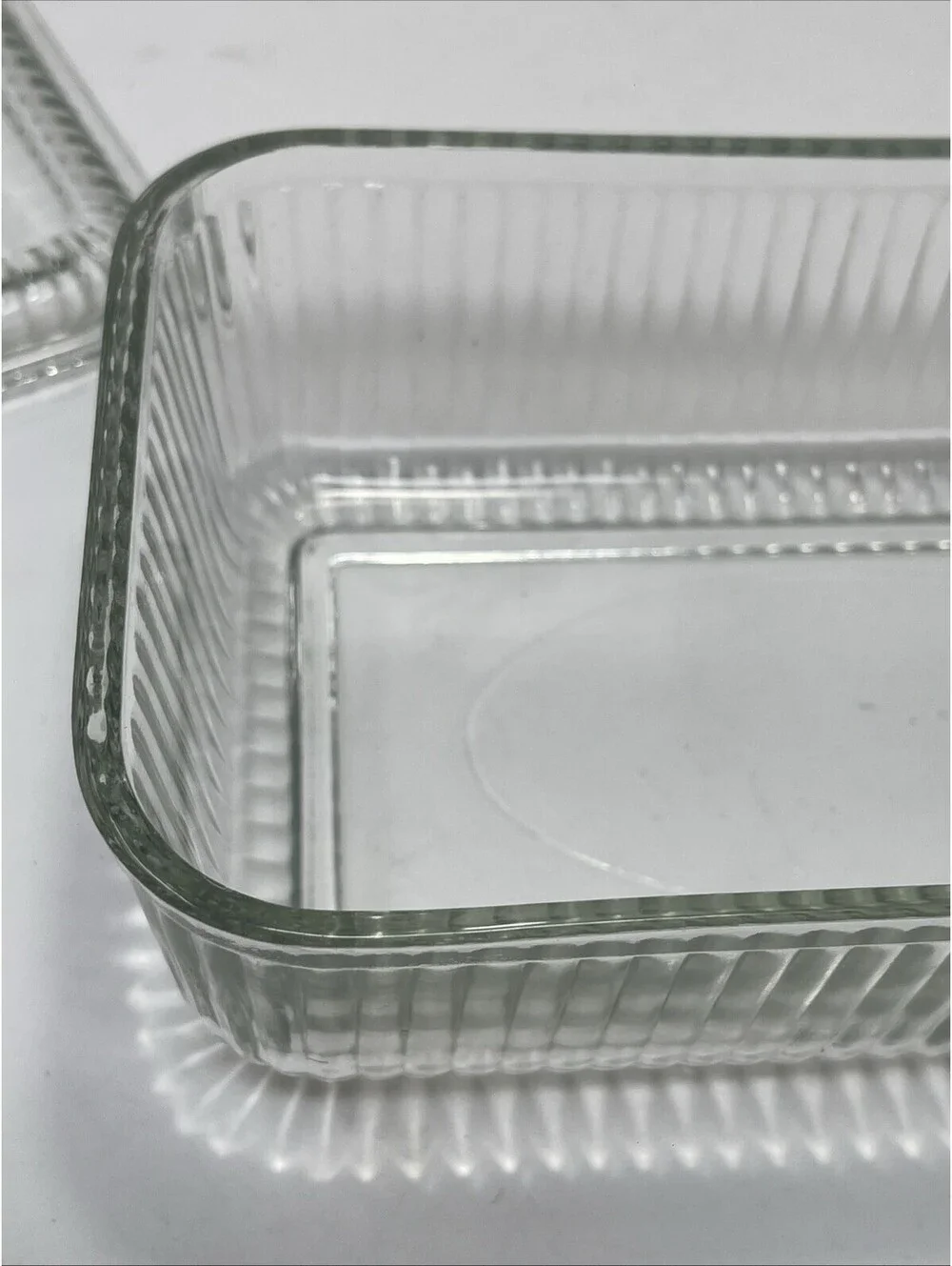 Vintage Refrigerator Storage Dish Box Lid Anchor Hocking Mid Century Modern Deco